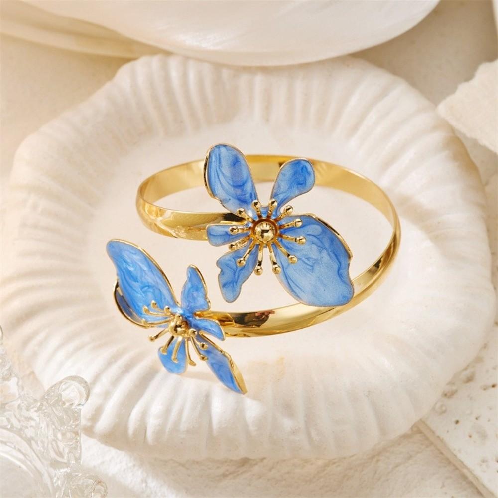 Exaggerated Design Big Flower Bracelet Luxurious Style Three-Dimensional Bracelet  Vacation Style