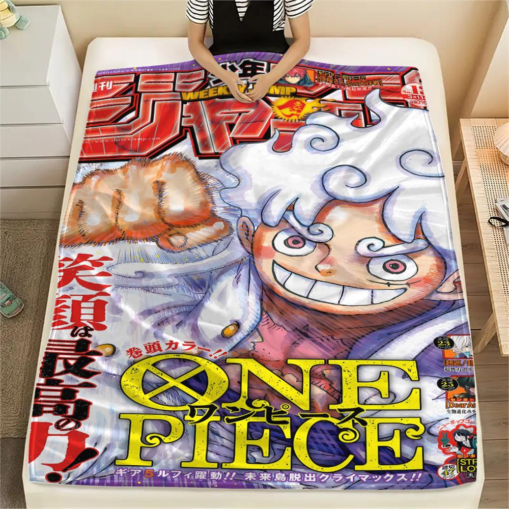 One Piece Character Print Flannel Blanket,High Quality Comfortable for All Seasons,Home Decor,Warmth and Comfort,Perfect for Christmas Gifts