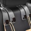 Car Seat Headrest Hooks 2 In 1 Soft Leather Car Seat Back Hook For Purse & Bag Backpack Double Hook Car Seat Hanger Accessories