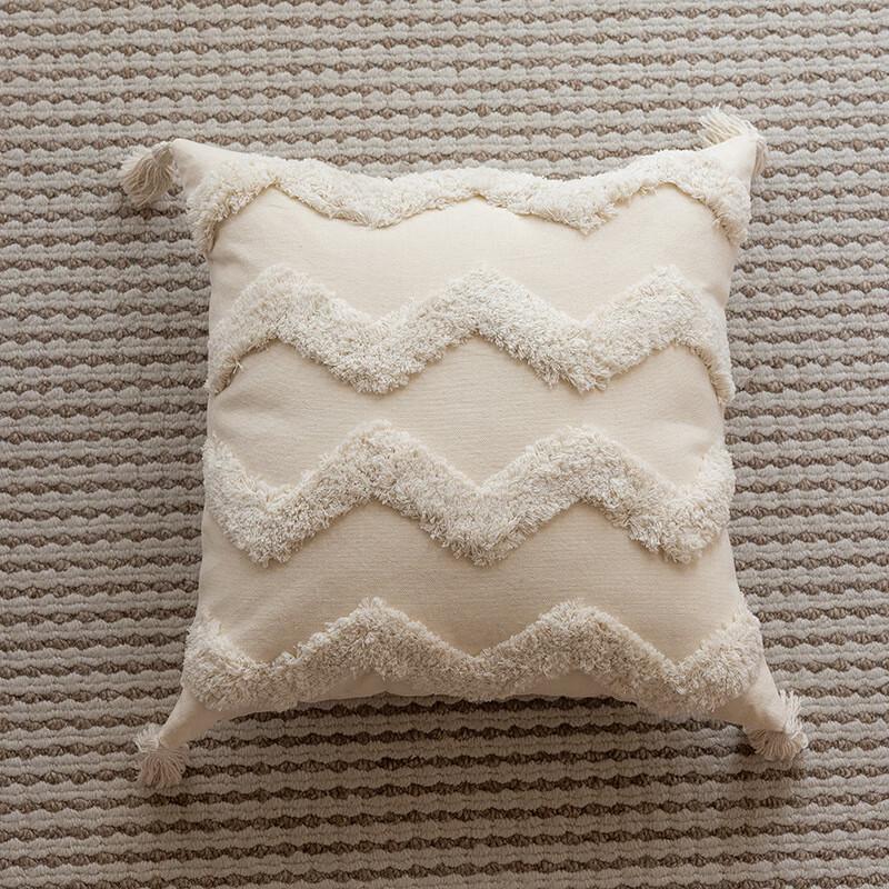 Yongguang 3D Wave Decorative Throw Pillow & Cover Set