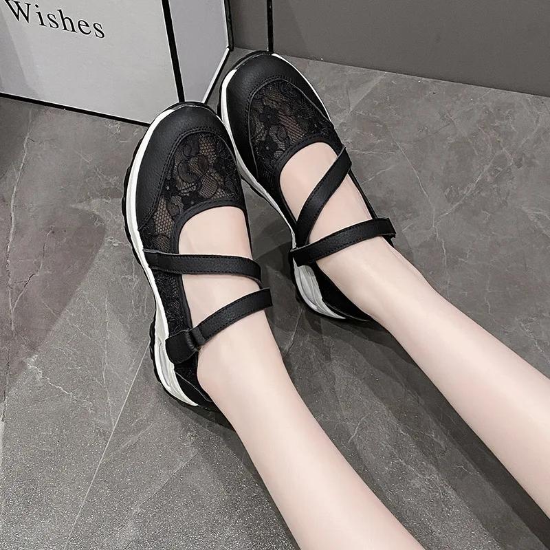 Fashion 2024 New Autumn Outdoor Breathable Mesh Shoes Women Casual Platform Sneakers Travel Walking Footwear Large Size Vulcanized Shoes