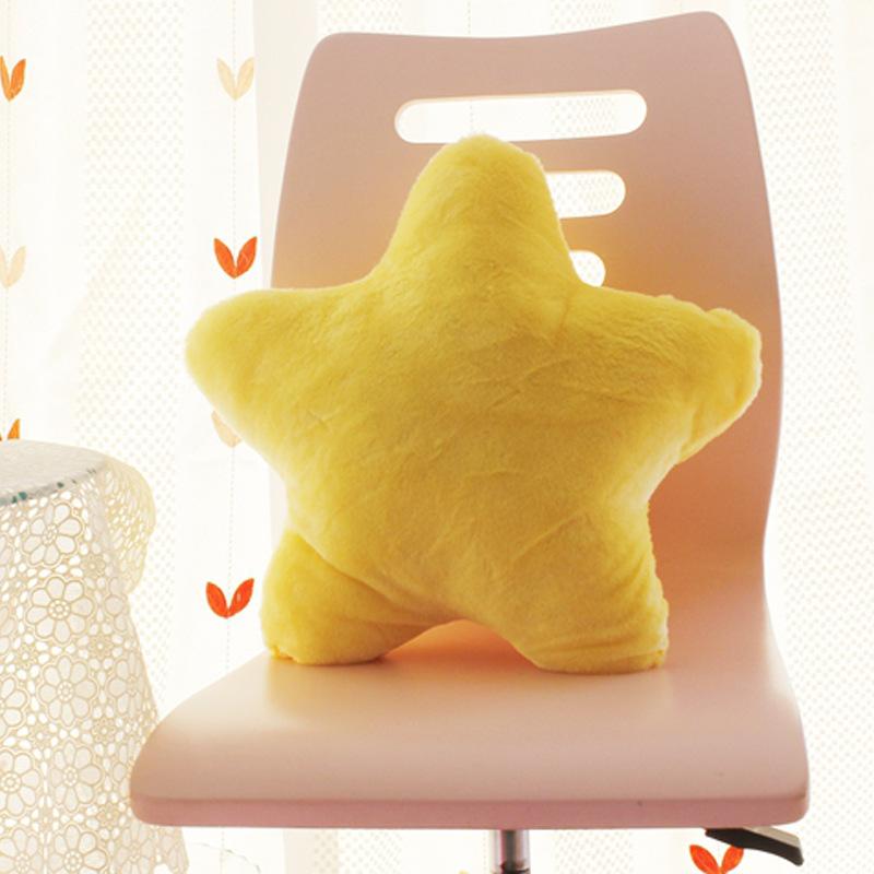 Five-pointed Star Pillow Plush Pillow Home Decoration Yellow Pink Red Sofa Ornaments Soft Bedroom Sleeping Pillow Cushion