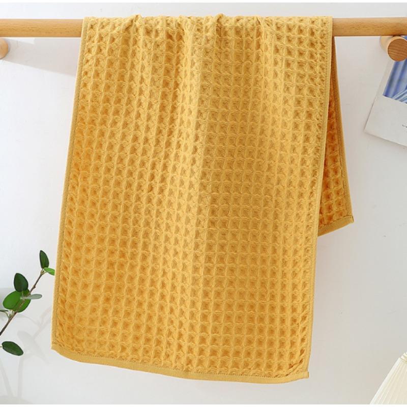 Pure Cotton Waffle Towel Gift Set - All-Cotton Soft Absorbent Towels Thickened Bath Towels for Daily Use & Perfect Gift Choice