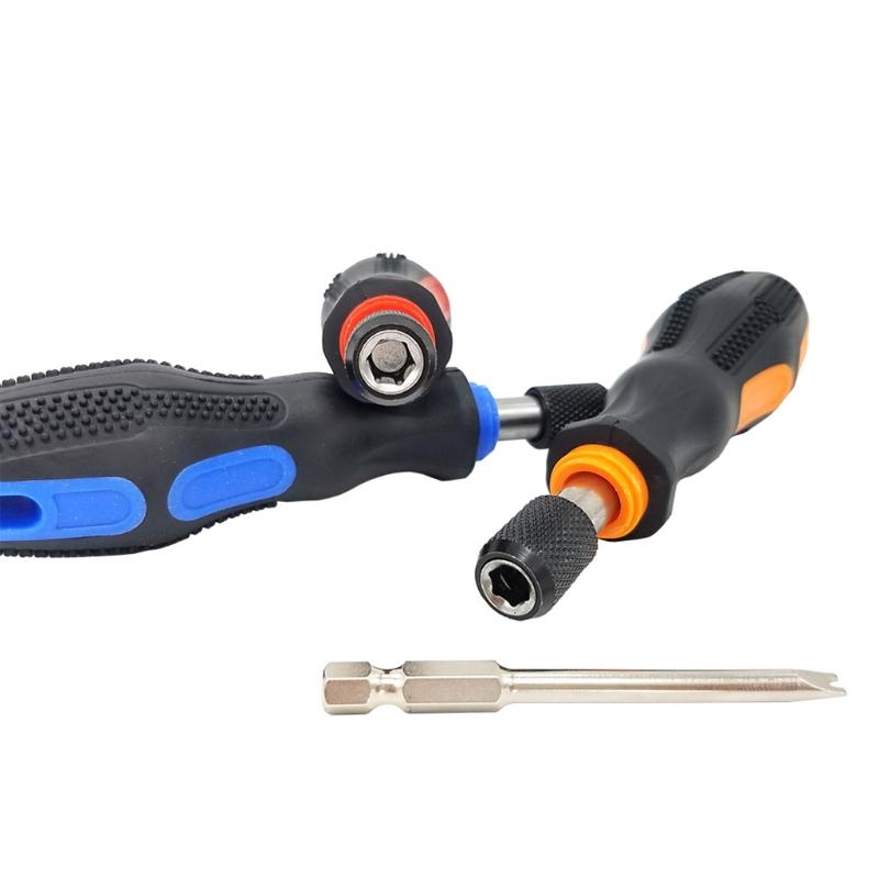 Compact Screwdriver Bit Metal & Plastic Self Screwdriver Holding Tool PP Handle 1/4"/6.35mm Quick Release Handle Tool