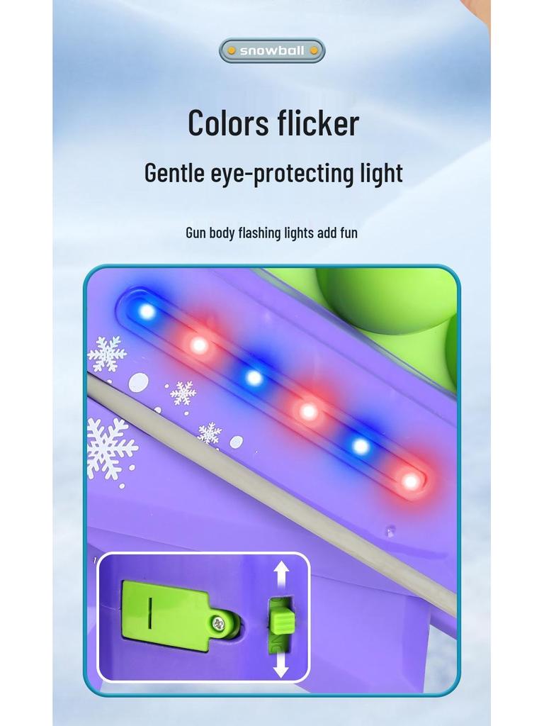 Children's Snowball Launcher - Winter Outdoor Play Snowball Thrower and Clip for Snowball Fights