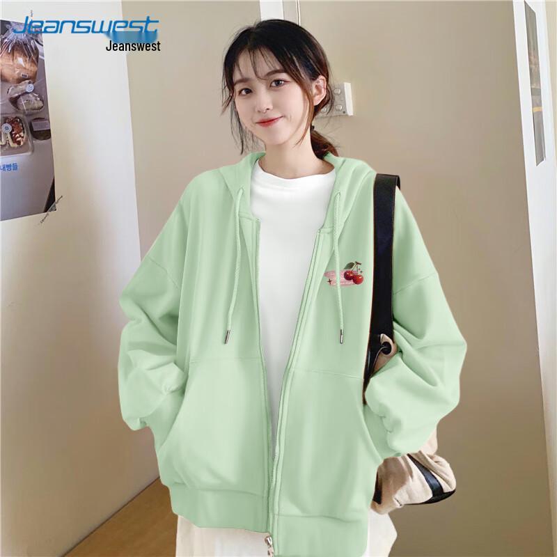 JEANSWEST Women's American Retro Oversize Hooded Sweatshirt