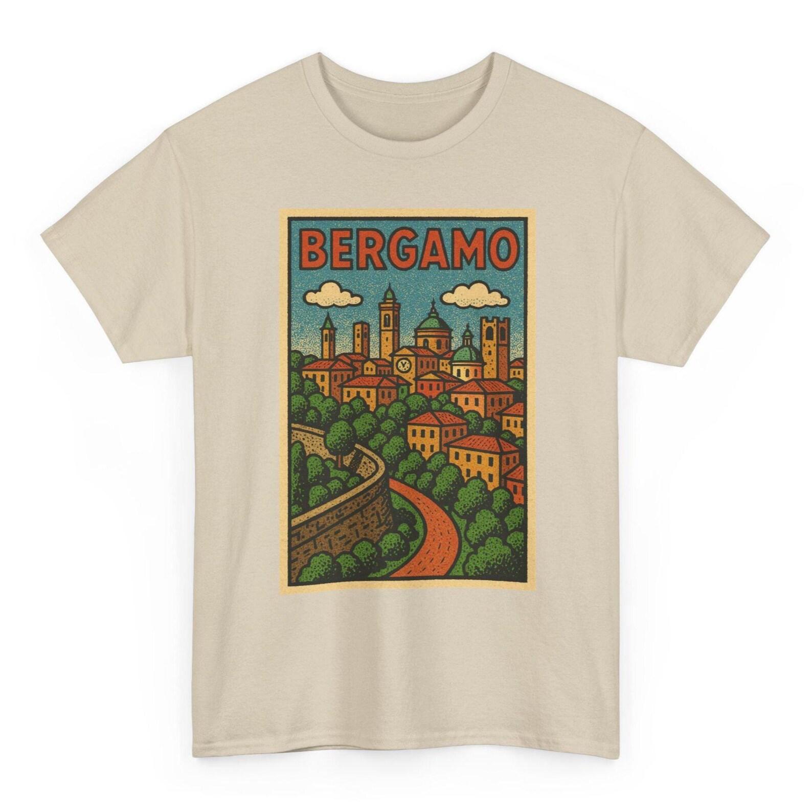 Bergamo T-Shirt Unisex: Retro Italy Tee 4XL