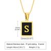 Letter Initial Pendant Necklace Women Stainless Steel Jewelry Alphabet Collar Birthday Party Mom Girlfriend Valentine's Day Gift