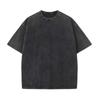 Cotton Retro T-shirt Drop-shoulder Sleeve Men Women Vintage Short-sleeve T Shirts Solid Color Hip Hop Loose Tees