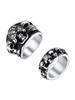 U7 Stainless Steel "See No Evil, Hear No Evil, Speak No Evil" Big Skull Heads Ring for Man Woman Size 7-14 Unisex Gothic Jewelry