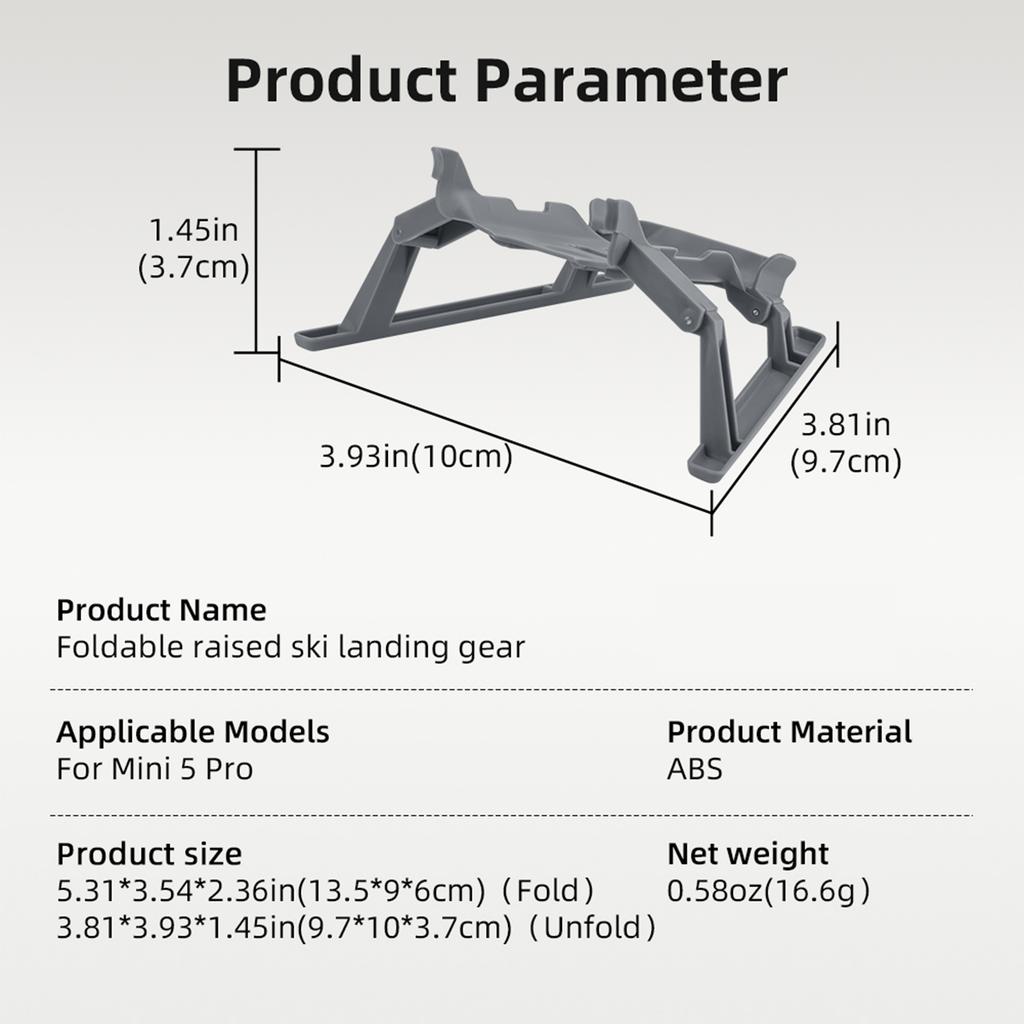 Landing Gear Height Extender Stand Mount Support 36MM Quick Release Foldable Extended Landing Leg for DJI Mini 5 Pro Accessories