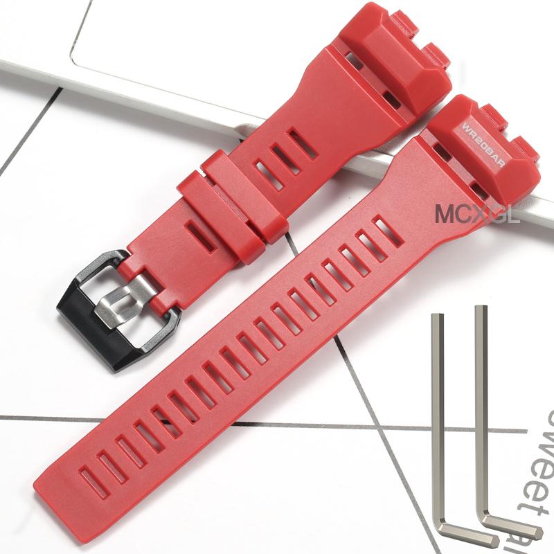 GBD100 Ersatzarmband Geeignet für Casio GBD-100 GBD-100-1/1A7/100SM-4/2A Herren Sport Wasserdichtes Armband Gummi-Uhrenarmband
