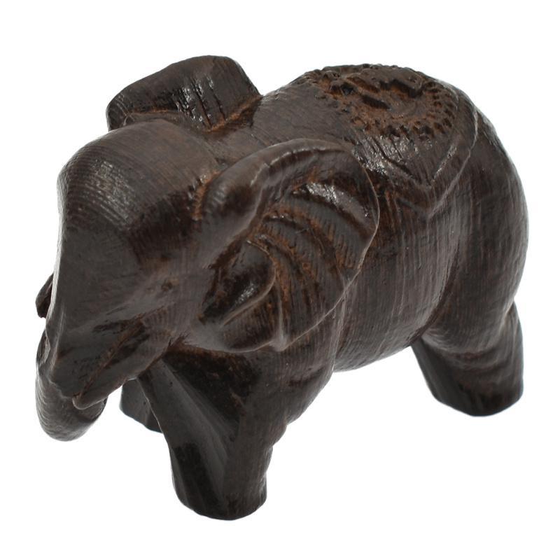 Natural Agarwood Elephant Wood Carving  Wood Crafts Antique Decoration Health