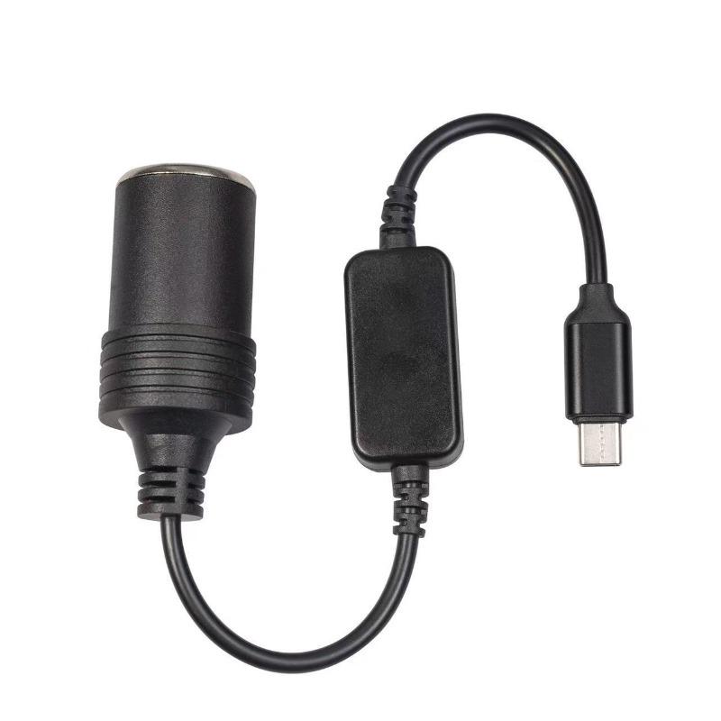 Cigarette Lighter Adapter Converter USB and Type C Cigarette Lighter Socket USB Male To Female Car Electronics Accessories