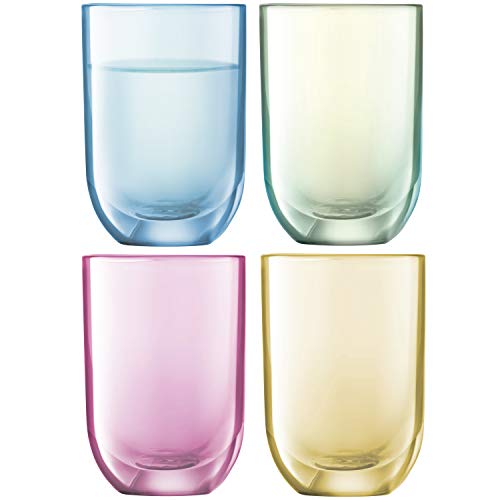 

LSA International Polka Vodka Glass 60ml Pastel Assorted x 4, Set of 4, 4 Set