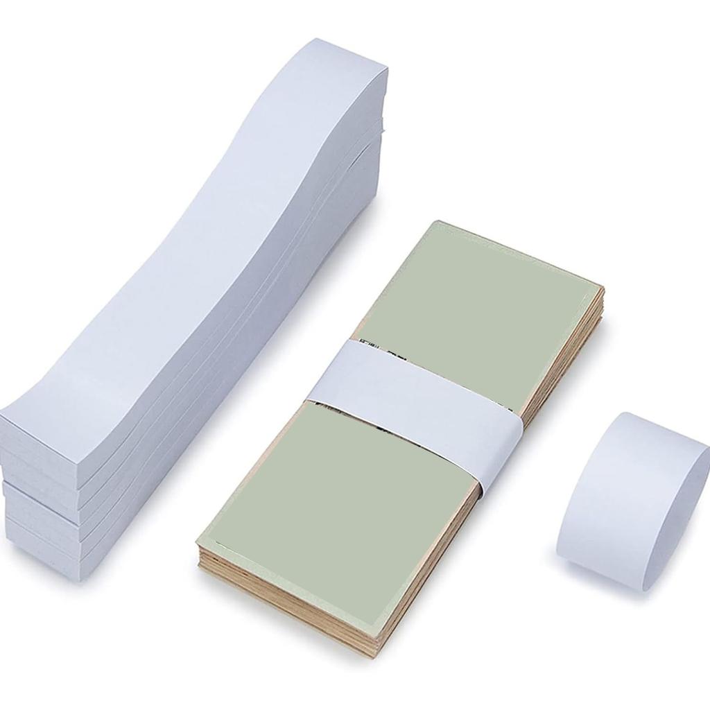 300 kusů Pásky na svazování hotovosti Samolepicí papírová páska na balení peněz Pásky na bankovky pro bezpečnou organizaci měny