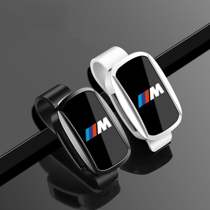 MLKL5 Car Sun Visor Glasses Clip Pressing Switch Eyeglasses Holder For BMW M Emblem E46 E36 E34 F10 E90 F30 E60 F30 E53 E30 E92 E87