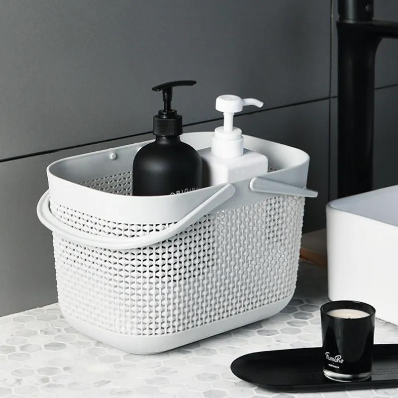

New Bathroom Basket Handheld Bathrooms Basket Plastic Washroom Storage Basketss Drain Bath Basket Bath Storage Basket Organizer Reusable Ya477 #1
