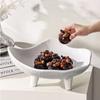 Ceramic Fruit Dish Snack Plate Fruit Tray Home Desktop Storage Container Dessert Plate Irregular High Tray Home Decoration