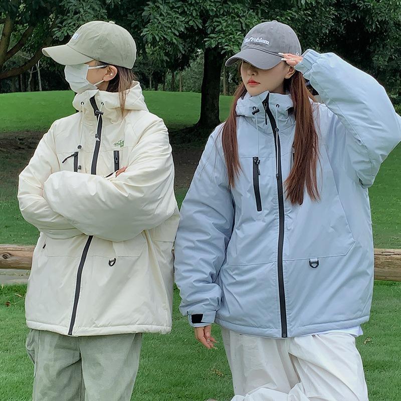 Girlfriend's new cotton-padded jacket, short loose female student thickened cotton-padded jacket, hooded cotton-padded jacket and jacket.