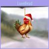 Einzigartiger Acryl-Hahn Weihnachtsbaum-Anhänger Zeigt Verspielten Cartoon-Stil Perfekt Für Festliche Dekoration