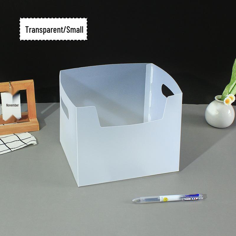 Collapsible Plastic Desktop Organizer Box for Books & Stationery