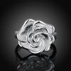 Anello Donna in Argento Sterling 925 Taglie 7-10# Fiore Raffinato Moda Regalo di Matrimonio Fascino Festa Gioielli Accessori Ingrosso