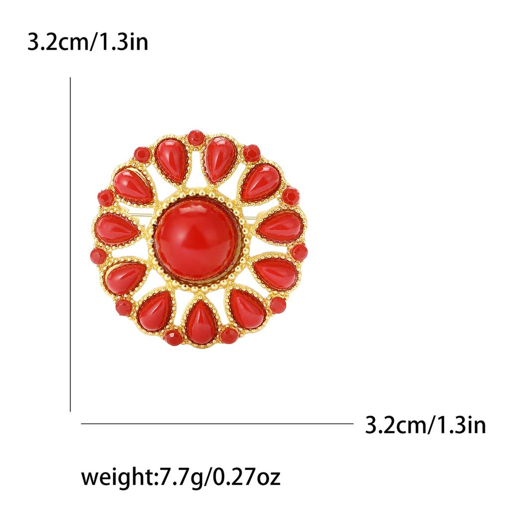 Personalisierte Vielseitige Türkische Kleine Runde Brosche Modische Exquisite Damenanzug Schal Korsage Schmucknadel