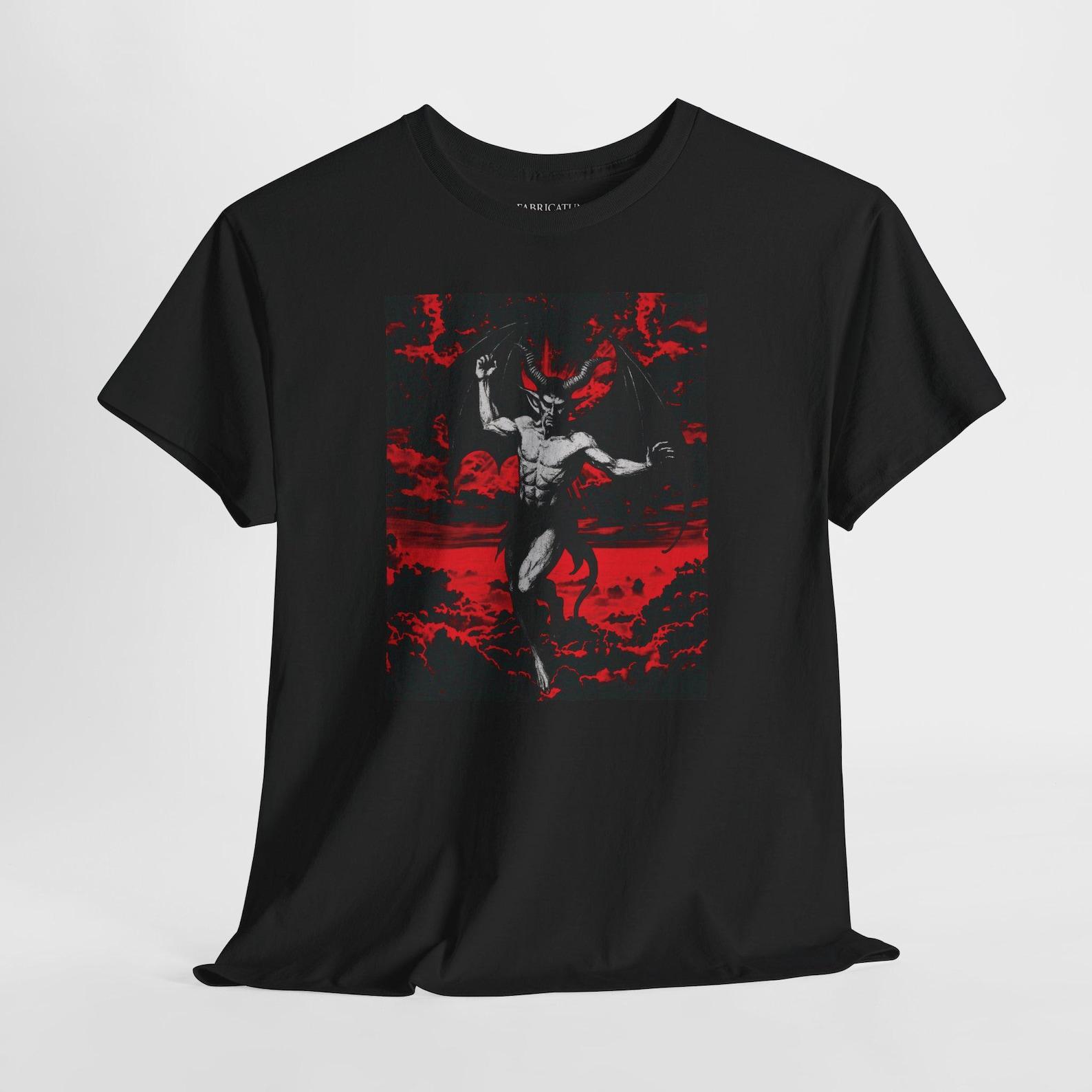 Devil Graphic Tee, Gothic Horror, Dark Romance, Edgy Streetwear T-Shirt L