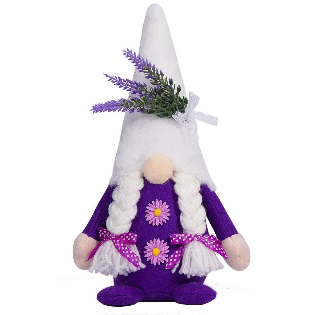 Frühlingslavendel Gesichtsloser Puppenzwerg Ältere Puppe Desktop Dekoration Ornament, Ostergeschenke an Freunde und Familie geben