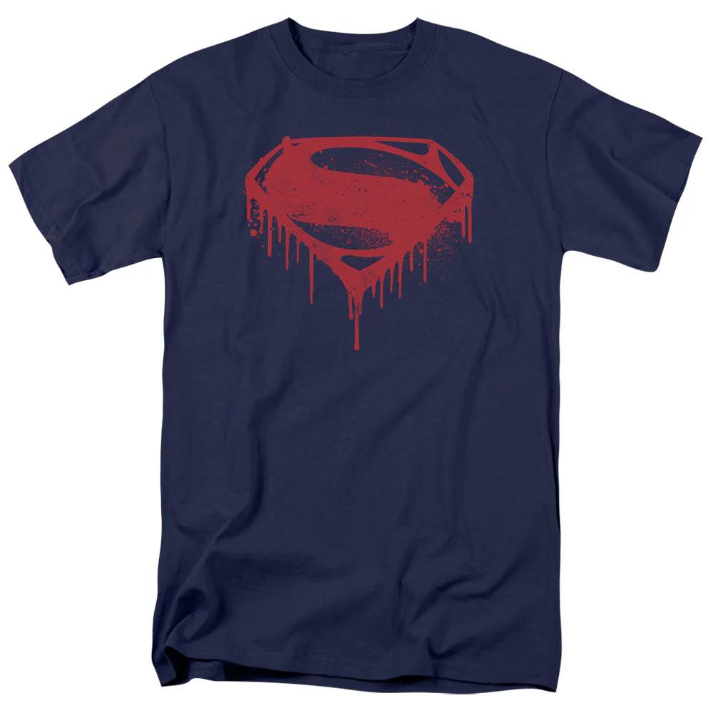 Мужская футболка Batman V Superman с брызгами, темно-синяя, официально лицензированная 2XL