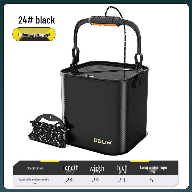 Foldable EVA Multipurpose Fish Tank & Breeding Bucket - Transparent Outdoor Fishing Gear