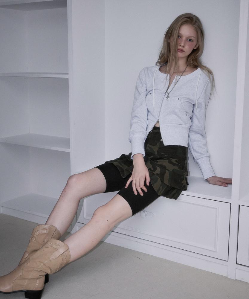 ROSEFRANTZ Rebel Layer Frill Mini Skirt [Camo]
