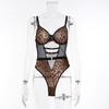 European & American Leopard Print Sheer Temptation Sexy Lingerie Bodysuit W658