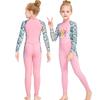 Children's Long Sleeve One-Piece Swimsuit - Sun Protection, Quick-Dry, Ideal for Snorkeling and Training.