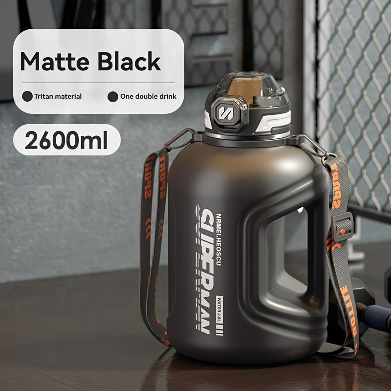 Water Bottle with Capacity Graduation, 2200ml/2600ml, with Handle and Tote, with Tea Compartment, Suitable for Fitness, Outdoor, Daily Use