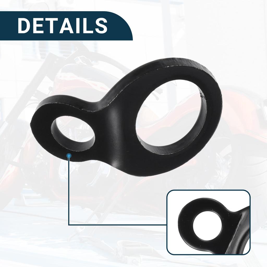 TUCKBOLD Multi Purpose Car Tie Down Strap Rings | Anchor Hooks, Black, Set of 12