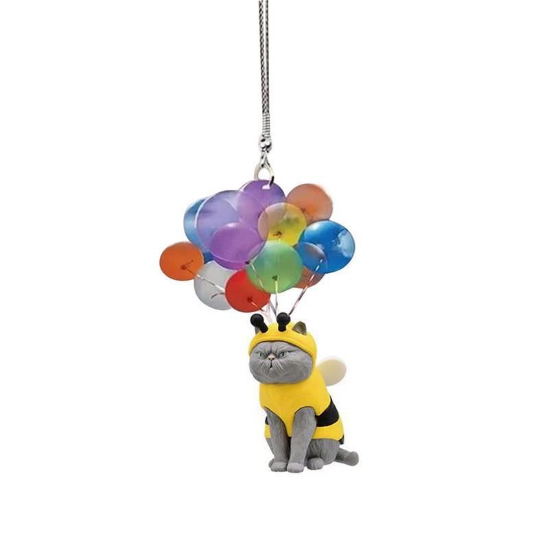 Cute Cartoon Dog Car Hanging Decor Colorful Acrylic Balloon Accessories For Car