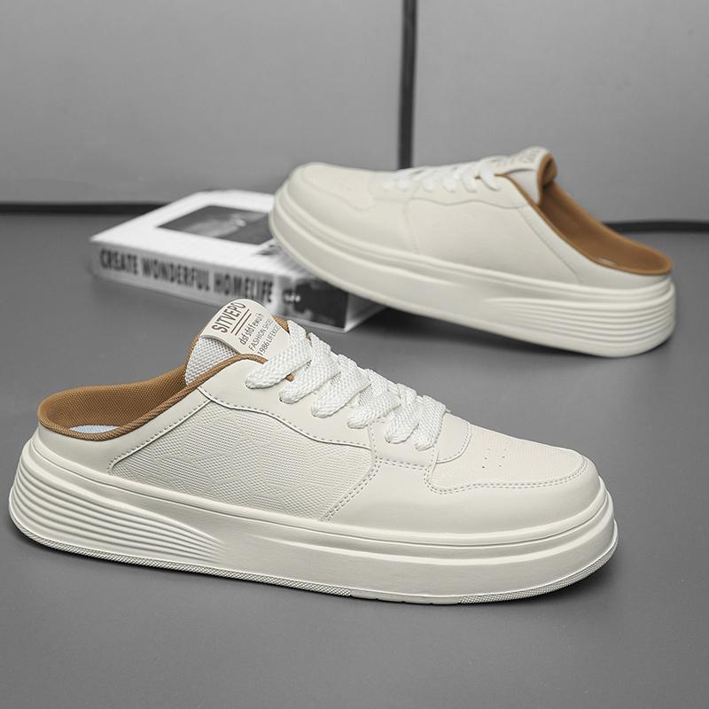 Men s Summer Canvas Slip on Sandals Casual Versatile Half Sandals Men s Shoes 39