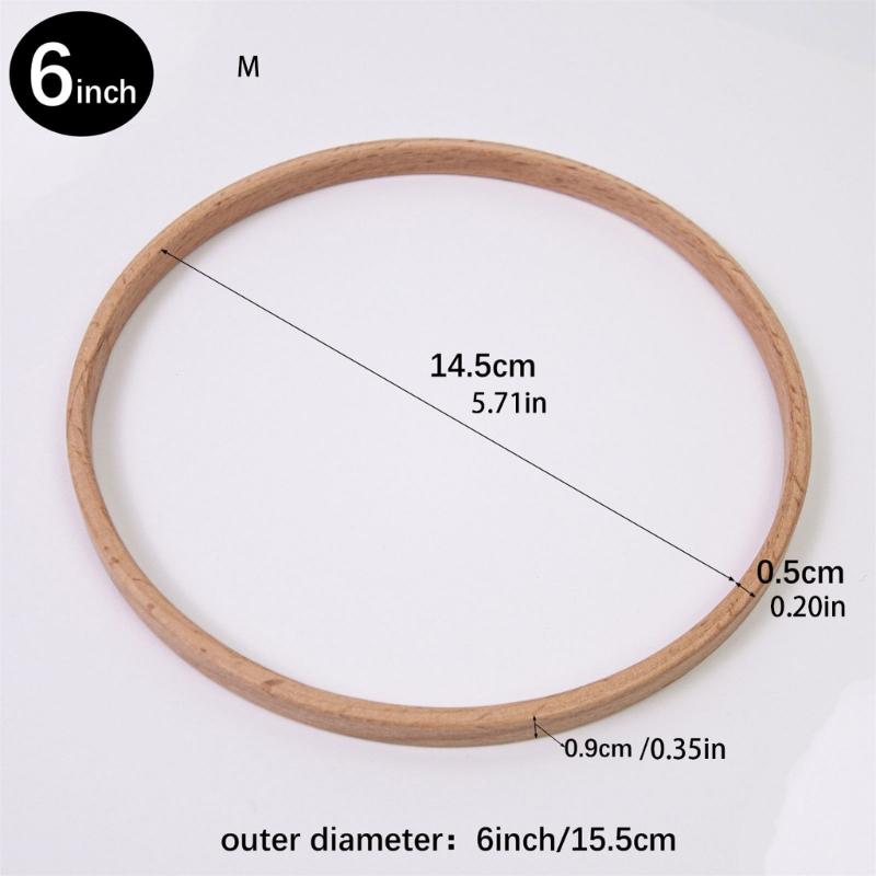 Wood Floral Hoop Wreath 10Pcs Wood Floral Hoop Rings for Wedding Wreath Wall Hanging Decoration Dream Catcher Art Craft