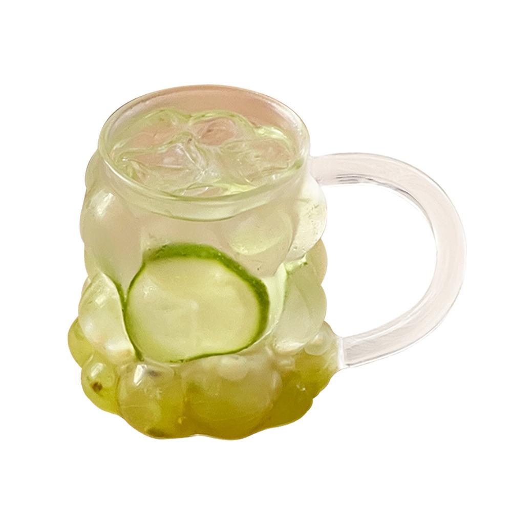 Wine Beer Milk Water Cup 400ML Heat-resistant Glass Cold Drink Cup Coffee Fruit Juice Drinking Glass Cup Breakfast Mug Drinkware