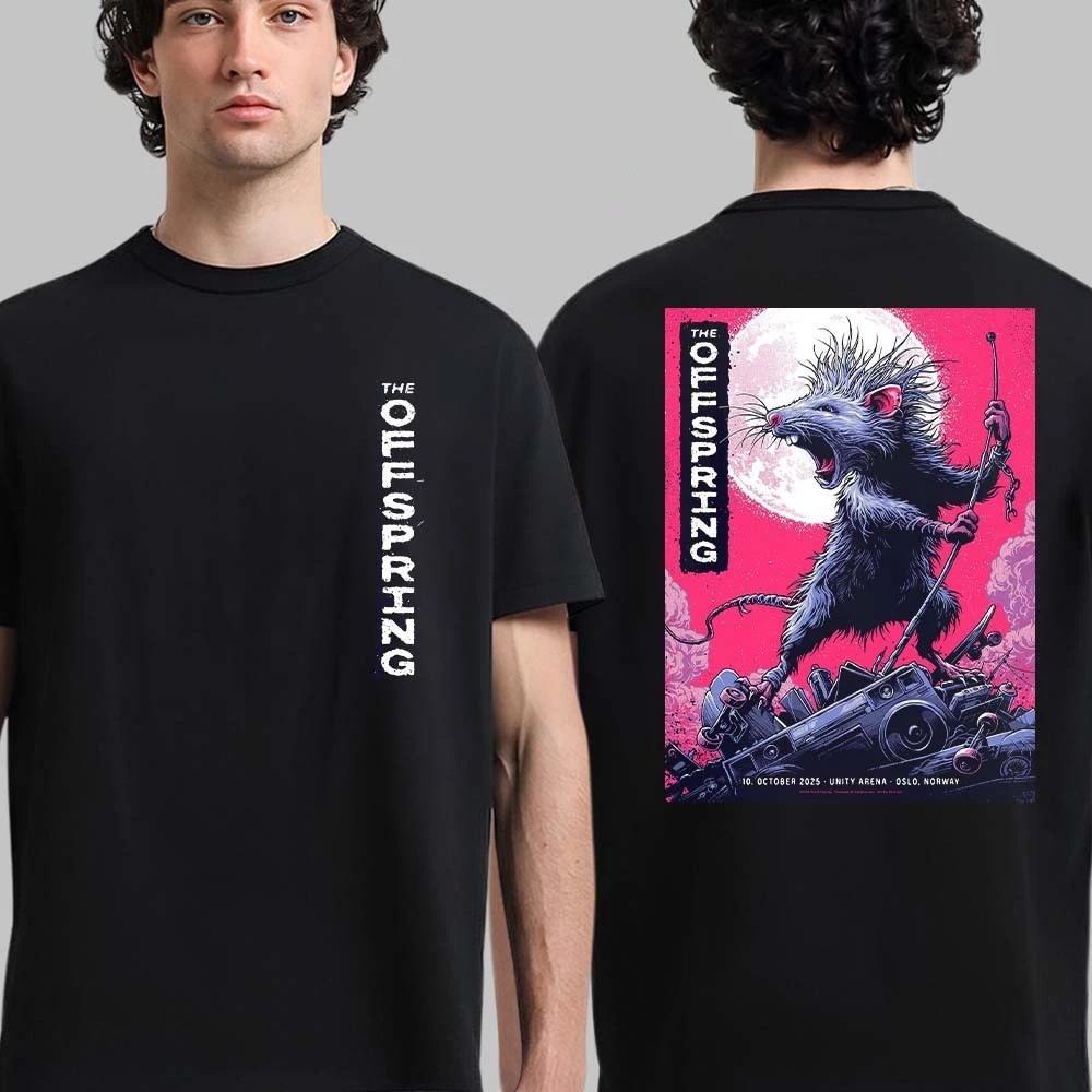 The Offspring Oslo Norsko 2025 Koncertové tričko - 10. října 2025 Oboustranné tričko High-endový luxus je pro muže i ženy Top Y2k
