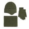 Winter scarf warm three-piece set, velvet outdoor thickened ear protection knitted hat scarf gloves three-piece set
