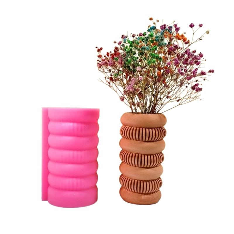 

Creative Circles Vases Silicone Mold Reusable and Easy to Clean Vase Silicone Mould for Artistic Home Decoration 1