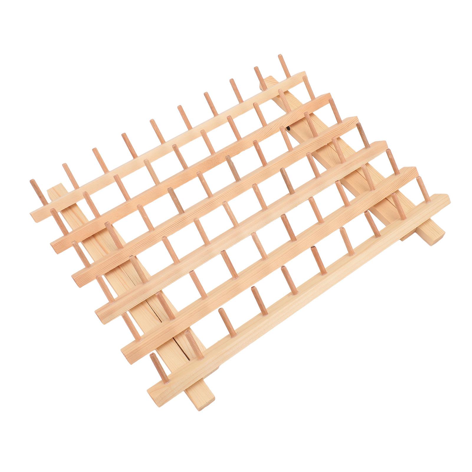 

Деревянный держатель для ниток на 60 катушек, настенный, настольный, для DIY-декора, нитки для шитья и вышивания