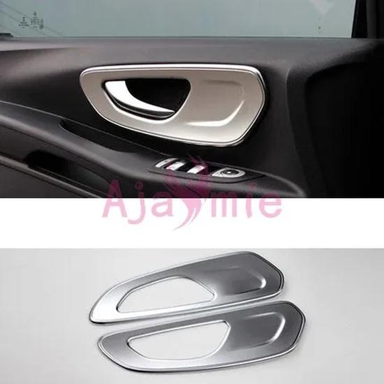 2014-2017 For Mercedes Benz Vito W447 Interior Cover Dashboard AC Outlet Trim Audio Handle Cup Holder Panel Chrome Accessories