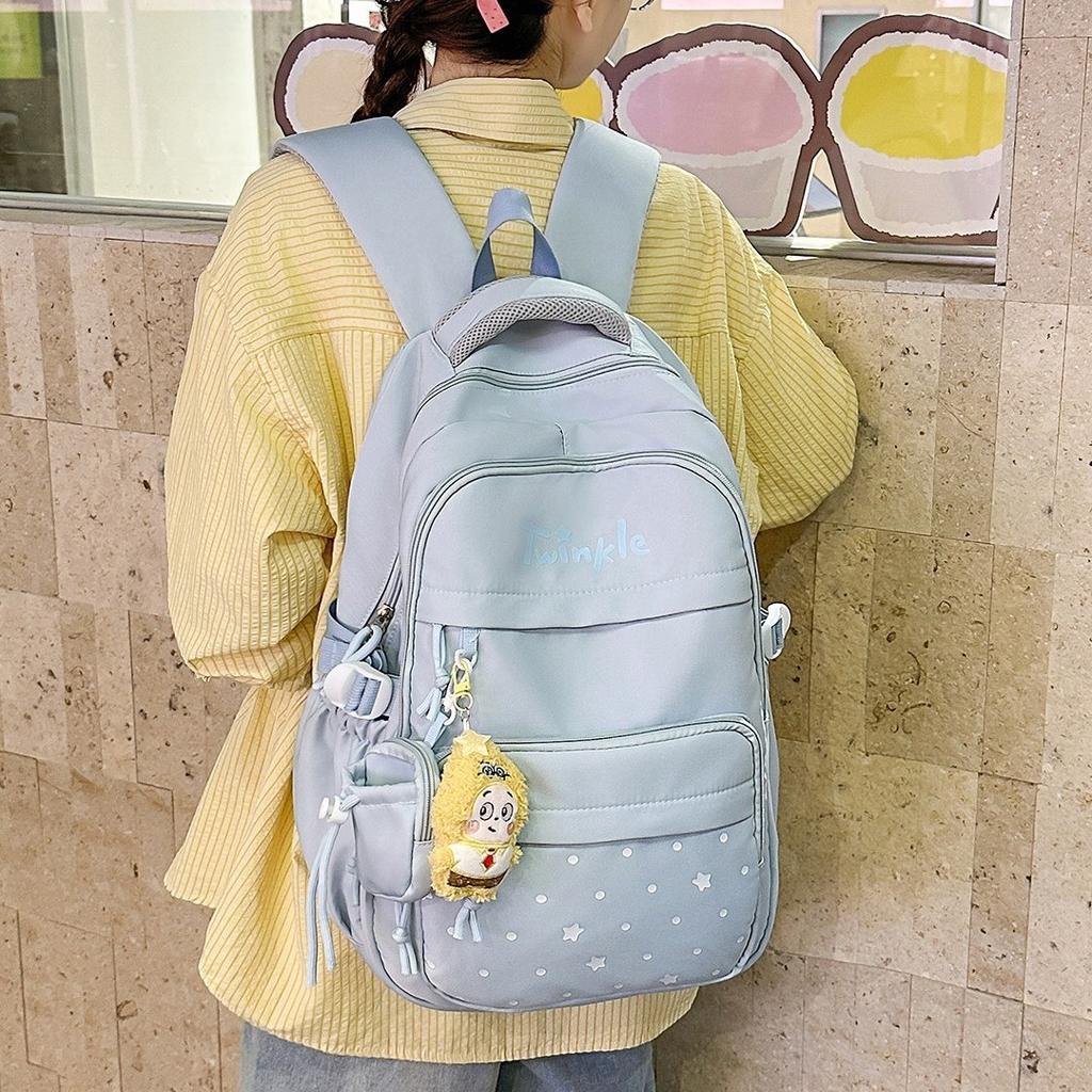 Schoolbag Mifu Soft Peach Powder Campus Sweet Wind School Bag Korean junior and high school girls go out in class Versatile backpack