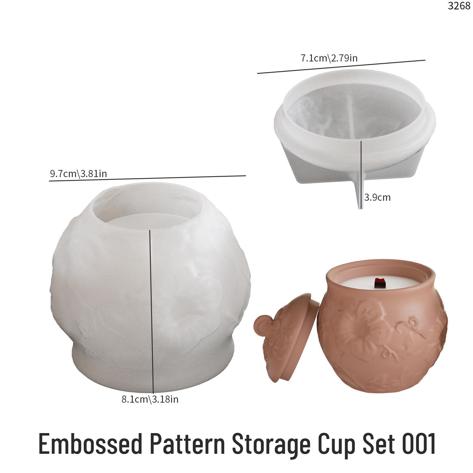 Силиконовая форма «Мак» для изготовления баночки и подсвечника с узором «Цветочная лоза»