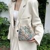 Fashionable Canvas Bucket Bag With Embroidered Flowers For Trendy Street Style Look