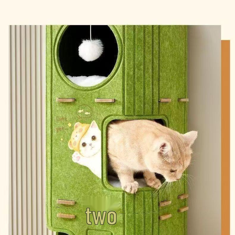 Multi-layer Cat Villa: Enclosed Tunnel Bed and Scratcher